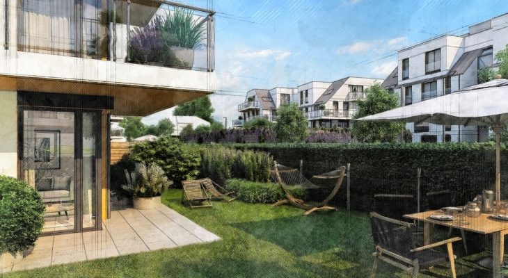 Piękne i nowoczesne mieszkanie z ogródkiem